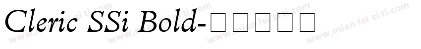 Cleric SSi Bold字体转换